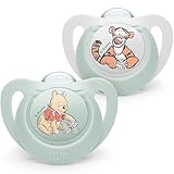 NUK Star Babyschnuller | 6-18 Monate | Beruhigt 99 % der Babys | BPA-freie Silikonschnuller | Winnie...