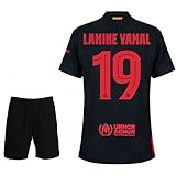 IHIMI Lamine Yamal Barcelona #19 Kinder für Trikot Fußballtrikot, Schwarz 2024 Neue Saison, Kinder...