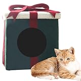 Haus für Katzen – weiches Betthaus für Haustiere, Kastenform, niedliches geschlossenes...