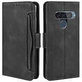 HualuBro Handyhülle für LG G8S ThinQ Hülle Leder, Flip Case Cover Stoßfest Klapphülle...