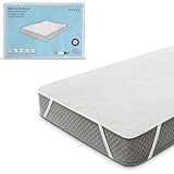 Alreya Matratzenschoner 100x200 cm - Atmungsaktiv, Oeko-TEX, Baumwolle, mit 4 Eckgummis, 90°...