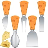 5 Stk Käsemesser Set, Mini Käsestreicher, Butte Spatelmesser, Edelstahl Küchenkäse Käsespreizer...