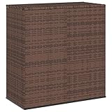 Outdoor Aufbewahrungsboxen - Garten Kissenbox PE Rattan 100x49x103,5cm braun