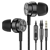 Kopfhörer mit Kabel, In Ear mit Mikrofon, Geräuschunterdrückung Stereo und HiFi-Klang, 3.5mm...