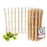 Garronda Gartenzaun zum Stecken aus Haselnüsse Zaun Garten Staketenzaun Beeteinfassung Holz...