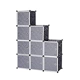 WOLTU Garderobenschrank DIY Kleiderschrank Regalsystem Steckregal Aufbewahrung Lagerregal...