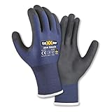texxor 144 Stück Nylon-Strickhandschuhe eco touch® 2451, dunkelblau-schwarz, 11/XXL, Karton