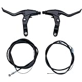 Uryxery 2 Stück Bremshebel Fahrrad Set mit Bremszug, Bowdenzug für V Brake & Mechanische...