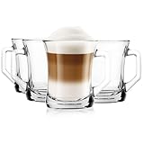Glasmark KROSNO 1992 Kaffee Glas Kaffeeglas Mit Henkel Teeglas Becher 200 ml Robust...