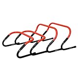 Sporttrend 24® Verstellbare Hürden im 4er Set orange/schwarz | Trainingshürden,...