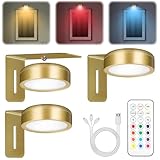 Adiwo 3 Stück Bilderleuchte Kabellos, Magnetisches LED Bilderleuchte mit Fernbedienung,...