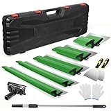 Profi Flächenspachtelset im Koffer - 5x Flächenspachtel (190mm Halbmond, 250mm, 400mm, 600mm,...