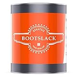 BEKATEQ BE-400 Premium Bootslack farblos seidenmatt, 1 Liter I Klarlack für Holz, Schiffe, Möbel I...