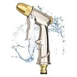 Gartenbrause 100% Metall Gartenspritze Handbrause Hochwertig Verstellbarer Wasserdurchfluss Und...