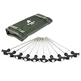 CampFeuer T-Pegs, Heringe | 10 Stück à 30 cm | Erdnägel für Campingzelt, Bivvy, Anglerzelt und...