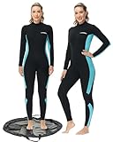 LANSRU Damen Neoprenanzüge mit wasserdichter Wechselmatte, Upgrade CR Neopren 3/2mm Ganzanzüge,...