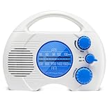 Spb Tragbares Radio 4-Stufen-Duschradio, Wasserdichtes AM-FM-Miniradio, Badezimmerradio mit...