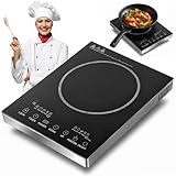 wowspeed Glaskeramikkochfeld, Cerankochfeld 1 Platte 3500W, Tragbares Ceranfeld 1 Platten, 4...