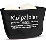 COZYINT Witzige Toilettenpapier Aufbewahrung Schwarz | Platzsparende Klopapier Aufbewahrung für...