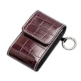 ibasenice Braune Leder Aufbewahrungstasche Tragbare Schutztasche für Blut sauerstoff messgerät...