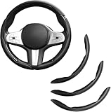 EINESIN Auto Lenkradabdeckung, Universal Segmented Lenkradschutz Kohlefaser Lenkrad Abdeckung, 3er...