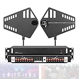 Kabelloser Mikrofon-Signalverstärker mit 2 aktiven Richtantennenpaddeln und UHF-Antennenverteilung,...