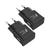 15W 2er Pack USB Ladegerät Stecker, Schnellladestecker Netzteil Adapter für Samsung Galaxy S20,...