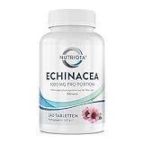 Natürliche Echinacea 500 mg | 240 hochkonzentrierte vegane Tabletten | Zur Bekämpfung von...