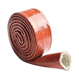 Silikon-Glasfaser-Hitzeschutz, hochtemperaturbeständiger Kabelschlauch, Rohrleitungsschutz für...