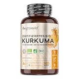 Bio Kurkuma Kapseln - 365 Turmeric Capsules - 1 Jahr Vorrat - Curcuma Pulver mit Ingwer & Schwarzer...
