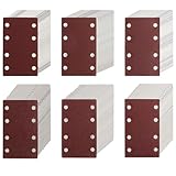 NewZC 60 Stück 80x133mm Schleifpapier Set 40/60/80/120/240/400 Körnung Schleifblatt Rechteckig 8...