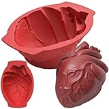 JAHEMU Halloween Silikonform Backform Herz Kuchenform Silikon Kuchenbackform Halloween Silikonformen...
