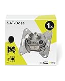 maxx.onLine 3loch SAT-Dose 0,5–2400 MHz, unicable tauglich, Enddose, Antennendose, Aufputz &...