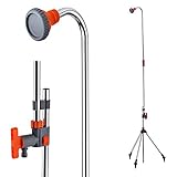 Fuxtec Gartendusche FX-GD1: Dusche mit Brausestrahl, Wassermenge stufenlos regulierbar und...