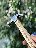 Personalisierter Hammer Holz mit Gravur Namen Klauenhammer Zimmererhammer Stahlkopf Geschenkidee...