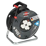 Brennenstuhl Garant V2 Kabeltrommel 50m Kabel (Made in Germany, 4 Schutzkontakt-Steckdosen,...