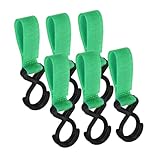 NOLITOY 6 Stück Multifunktionale Kinderwagenhaken Nylon Aufbewahrungslösung für Wickeltaschen...