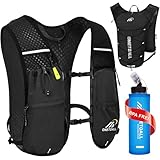 ONETOALL Laufweste Damen mit 500ml Trinkflasche, Leichter Trinkrucksack Laufen Herren 6L, Runing...