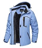 TACVASEN Damen Winddicht Wasserdicht Funktionsjacke Winter Wandern Outdoorjacke Arbeitsjacke...