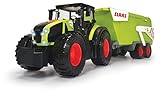 Dickie Toys-CLAAS Traktor mit Anhänger (64 cm)-großer Spielzeug-Trecker mit Freilauf-Mechanik für...