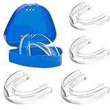 4 Stück Knirscherschiene Für Nacht,zahnschiene knirschen,Formbare Zahnschienen,Mouth Guard,Schutz...