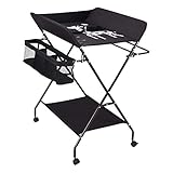Wickelauflage, Wickelkommode, klappbarer Wickeltisch, mobiler Wickeltisch mit Wickelauflage,...