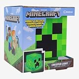 Minecraft Creeper Tischlampe mit offiziellen Creeper-Sounds, Handheld-Nachtlicht für Kinderzimmer...