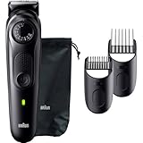 Braun Barttrimmer Series 5, Elektrischer Bartschneider Herren mit 5 Zubehörteile, Ultrascharfe...