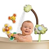 Baby Badespielzeug, Dinosaurier Sprinkler elektrisch Verstellbarer Duschkopf, Wasserstrahl...