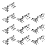 LALAGO 10er-Set Scharniere, Eckanschlag mit Softclose, Schrankscharnier mit 110° Öffnungswinkel,...