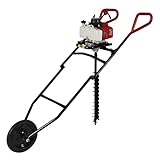 Mudshape Klappbarer Handschub Doppel-Spirale-Einrad-Graber, 68CC Zweitakt-Hochleistungsbohrer mit...