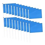 UPKOCH 100 Stück Handwimpel Polyester Mini Flaggen in Blau Handgehaltene Einfarbige Partydeko für...
