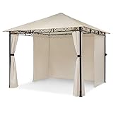 Blumfeldt Mondo - Pergola Partyzelt Gartenzelt Gazebo, Größe: 2,95 x 2,6 x 2,95 m (BxHxT), 4...