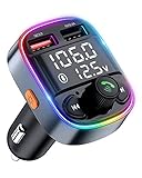 FLOVEME Bluetooth FM Transmitter Auto, Bluetooth Adapter Auto, QC3.0 Schnellladung,...
